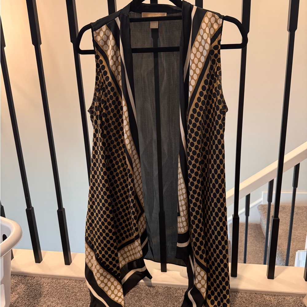 Stylish Michael kors Black and Gold Patterned Vest